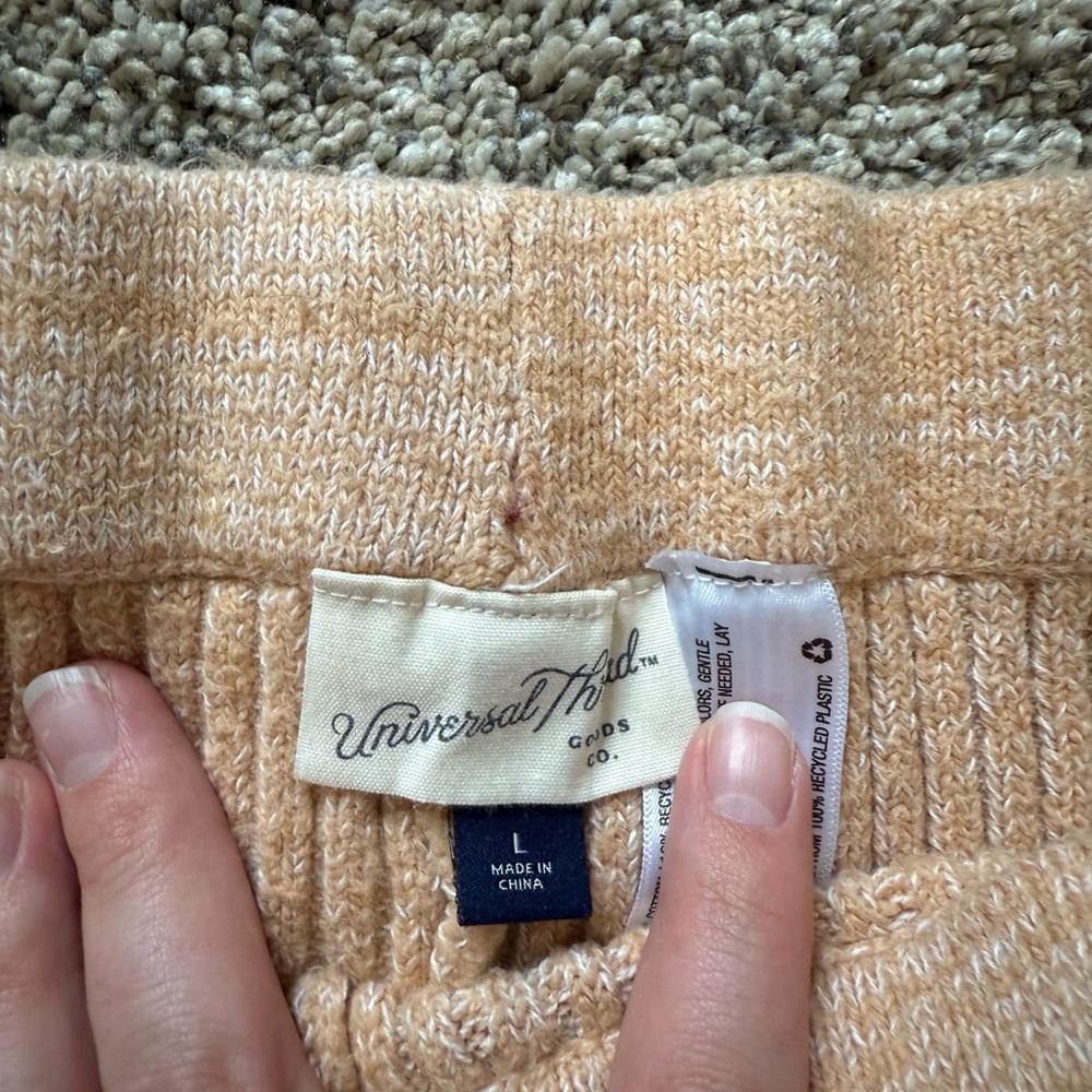 Universal Thread Tan Ribbed Joggers - Picture 3 of 3